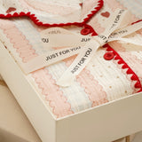 Roomtery Stitched Edge Red Hearts Pajama Set, view 5