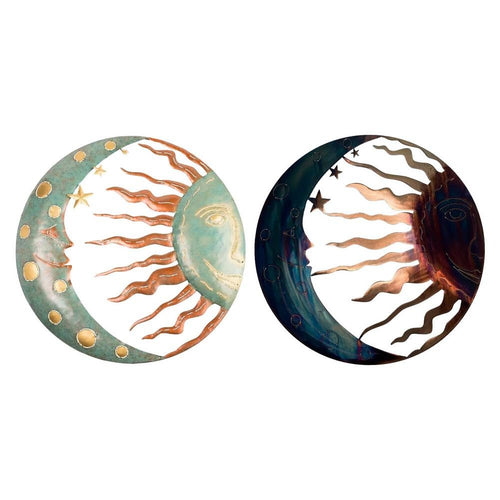 Roomtery Sun & Moon Aged Bronze Wall Decor