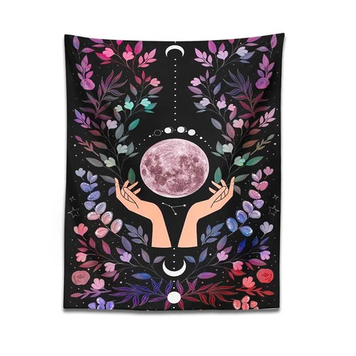 Roomtery The Moon in the Hands Tapestry