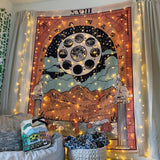 Roomtery "The Moon" Tarot Colored Tapestry, view 3