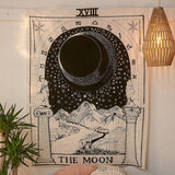 Roomtery "The Moon" Tarot Monochrome Tapestry, view 2