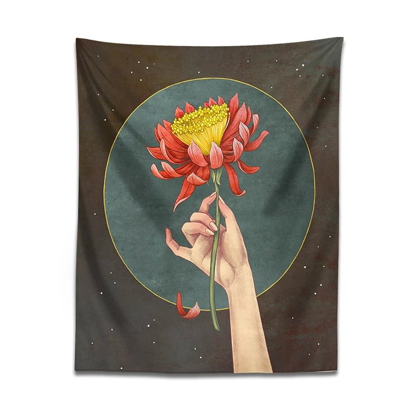 Roomtery The Red Flower Tapestry