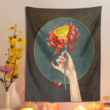 Roomtery The Red Flower Tapestry, view 3