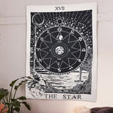Roomtery "The Star" Tarot Monochrome Tapestry, view 2