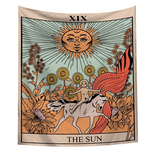 Roomtery "The Sun" Tarot Colored Tapestry