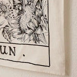 Roomtery "The Sun" Tarot Monochrome Tapestry, view 4