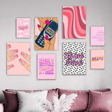 Roomtery Think Pink Canvas Posters, view 2