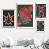 Roomtery Trippy Rainbow Vaporwave Canvas Posters, view 2