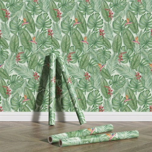 Roomtery Tropical Leaves Pattern Removable Wallpaper