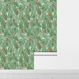 Roomtery Tropical Leaves Pattern Removable Wallpaper, view 2