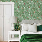 Roomtery Tropical Leaves Pattern Removable Wallpaper, view 3