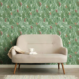 Roomtery Tropical Leaves Pattern Removable Wallpaper, view 6