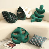 Roomtery Tropical Leaves Plush Cushion, view 2