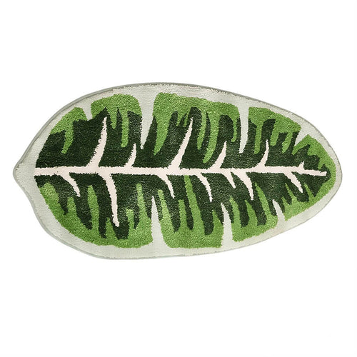 Roomtery Tropical Leaves Tufted Accent Rug
