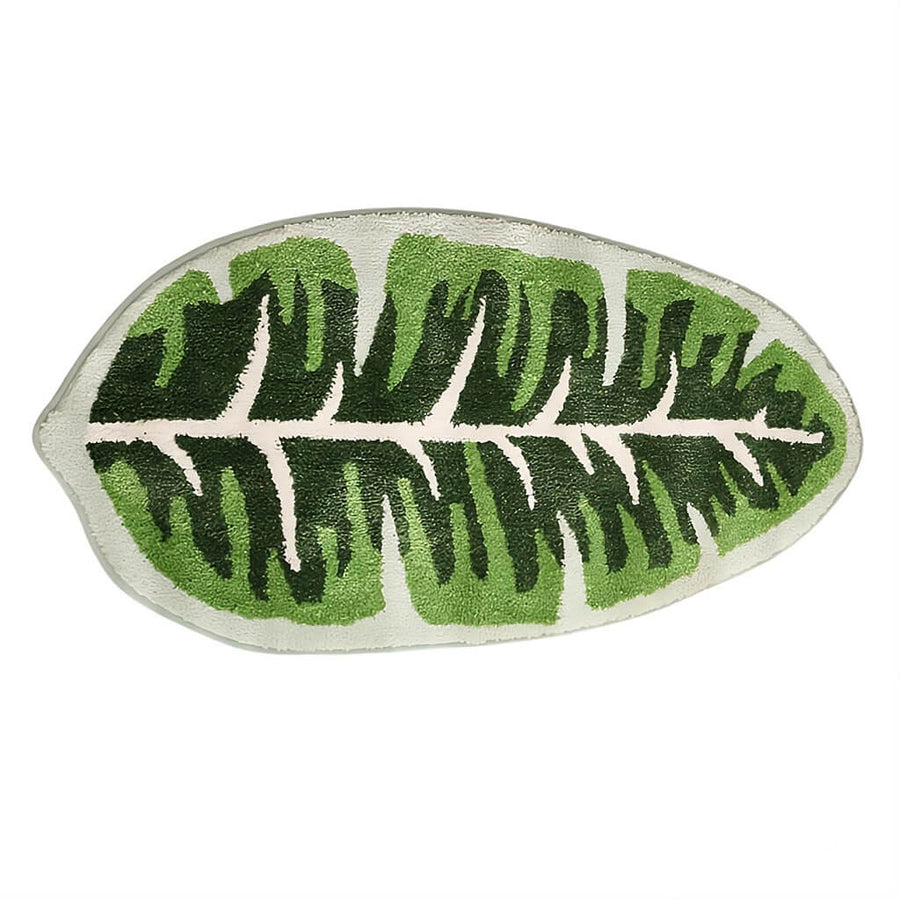 Roomtery Tropical Leaves Tufted Accent Rug