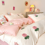 Roomtery Tulip Flower Embroidered Bedding Set, view 2