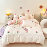 Roomtery Tulip Flower Embroidered Bedding Set, view 5