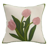 Roomtery Tulip Garden Embroidered Pillow Cover, view 3