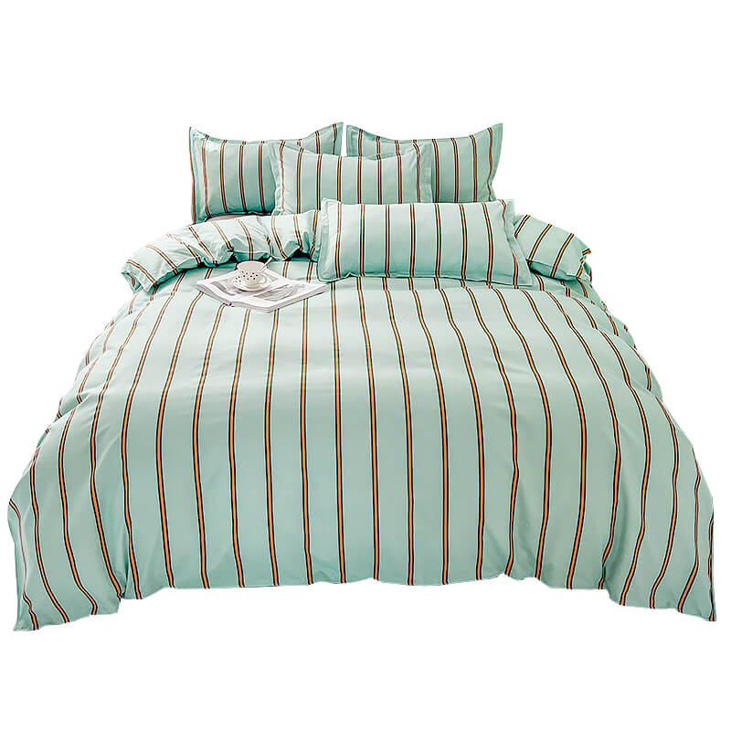 Roomtery Turquoise Striped Bedding Set