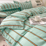Roomtery Turquoise Striped Bedding Set, view 2