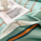 Roomtery Turquoise Striped Bedding Set, view 4