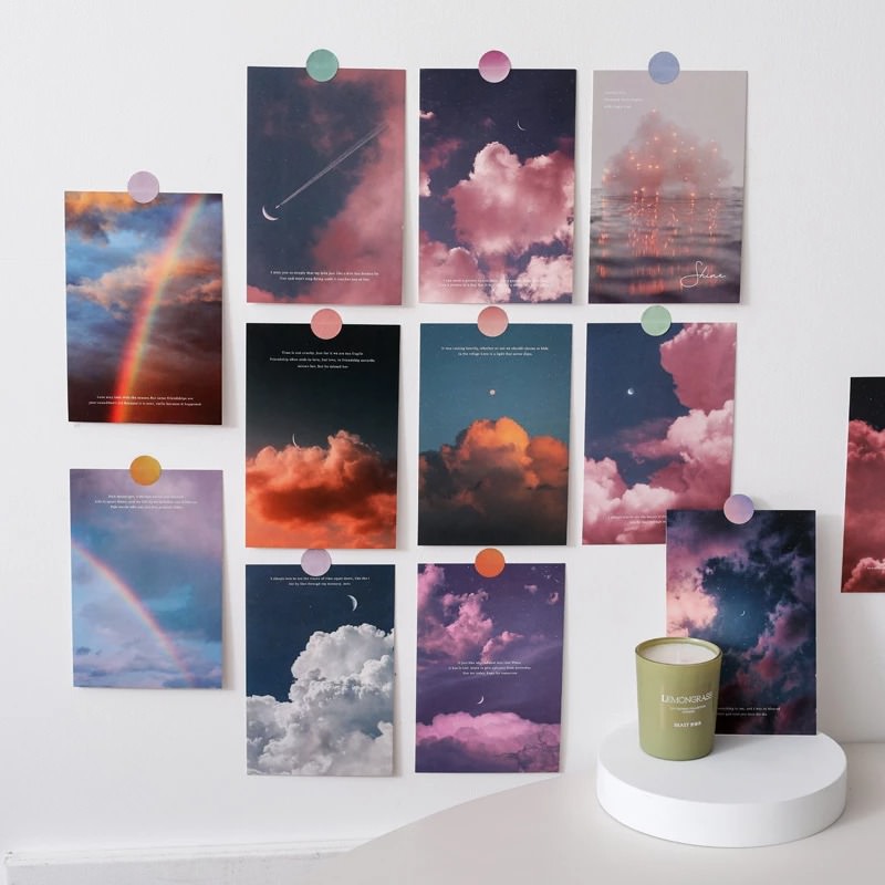 Roomtery Twilight Pastel Clouds Wall Collage Prints