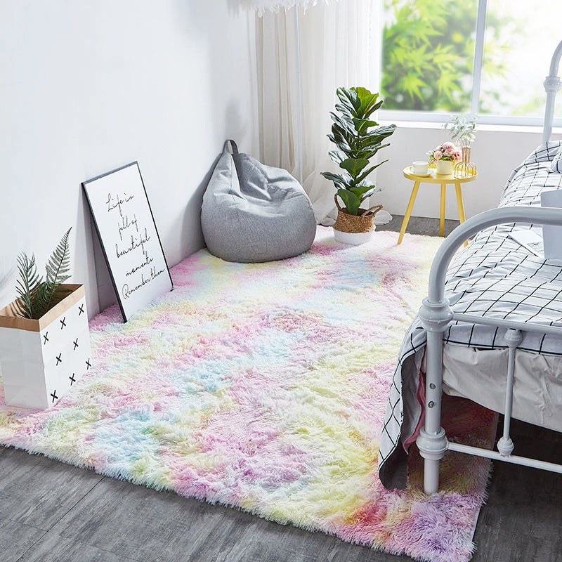 Roomtery Unicorn Fluffy Area Rug