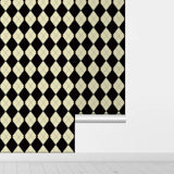 Roomtery Vintage Argyle Pattern Removable Wallpaper, view 2