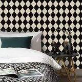 Roomtery Vintage Argyle Pattern Removable Wallpaper, view 4