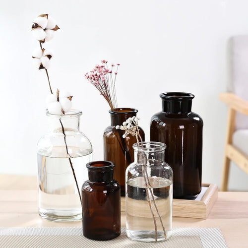 Roomtery Vintage Bottle Glass Vase