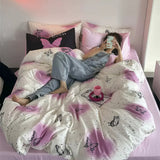 Roomtery Vintage Butterflies Y2K Aesthetic Bedding Set, view 4
