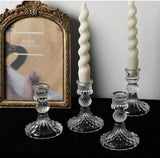 Roomtery Vintage Crystal Glass Candle Holders Set of 6, view 2