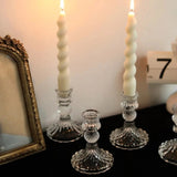 Roomtery Vintage Crystal Glass Candle Holders Set of 6, view 4