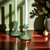 Roomtery Vintage Crystal Glass Candle Holders Set of 6, view 5