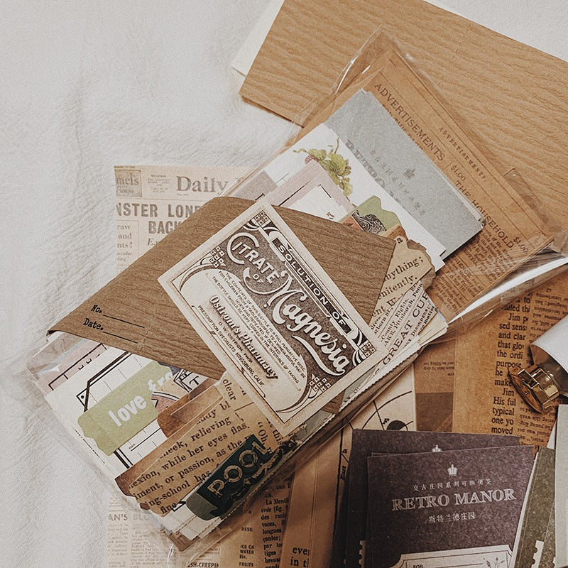 Roomtery Vintage Decorative Stickers 200 Pack