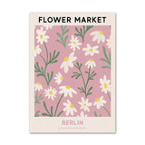 Roomtery Vintage Flower Market Canvas Posters, view 3