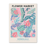 Roomtery Vintage Flower Market Canvas Posters, view 4