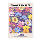 Roomtery Vintage Flower Market Canvas Posters, view 6