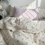 Roomtery Vintage Grandmacore Floral Print Bedding Set, view 6