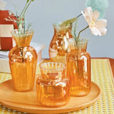 Roomtery Vintage Orange Glossy Glass Vase, view 2