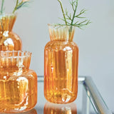 Roomtery Vintage Orange Glossy Glass Vase, view 4