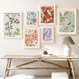 Roomtery Vintage Pale Floral Art Canvas Posters, view 2