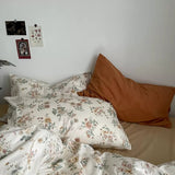 Roomtery Vintage Pale Flowers Print Cotton Bedding Set, view 2