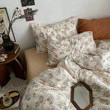Roomtery Vintage Pale Flowers Print Cotton Bedding Set, view 3