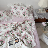 Roomtery Vintage Pale Roses Summer Comforter Set, view 3