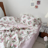 Roomtery Vintage Pale Roses Summer Comforter Set, view 4