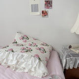 Roomtery Vintage Pale Roses Summer Comforter Set, view 5