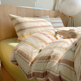 Roomtery Vintage Pastel Striped Cotton Bedding Set, view 2