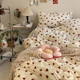 Roomtery Vintage Red Hearts Bedding Set, view 6