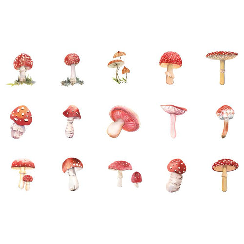 Roomtery Vintage Red Mushroom Stickers